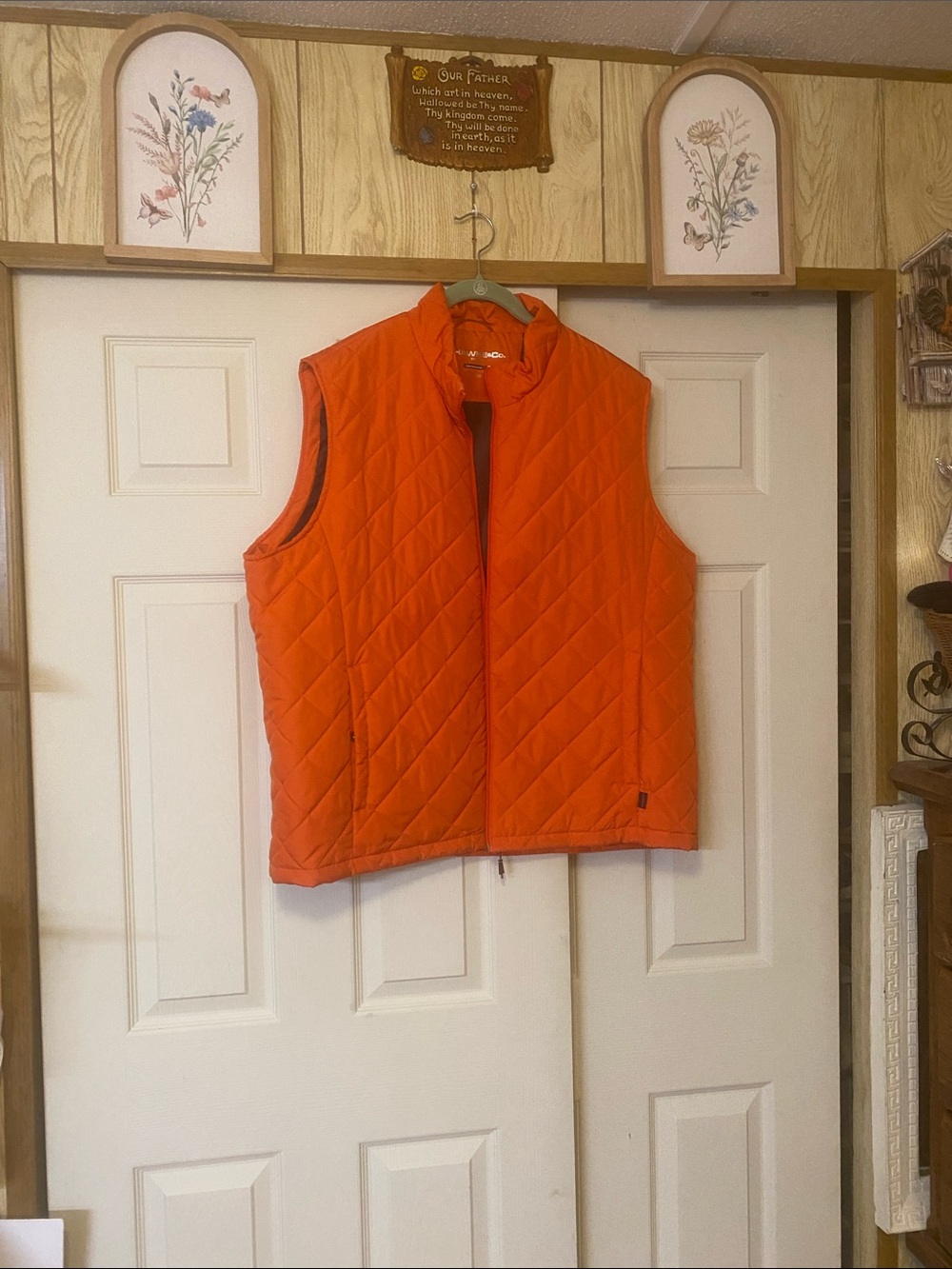Hawke & Co Orange Quilted Vest